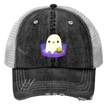 Discover Couch Potato Ghost With Potato Chips Trucker Hats