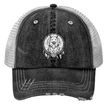 Discover "SoulGuard Dreamcatcher: Embracing Ancestral Whisp Trucker Hats