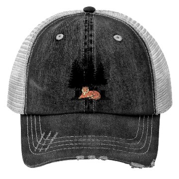 Discover tiger in the forest Trucker Hats