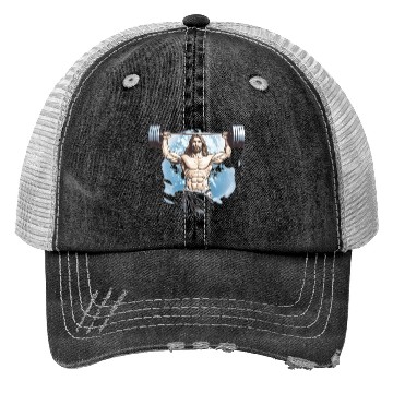 Discover Jesus The Ultimate Deadlifted Retro Jesus Trucker Hats