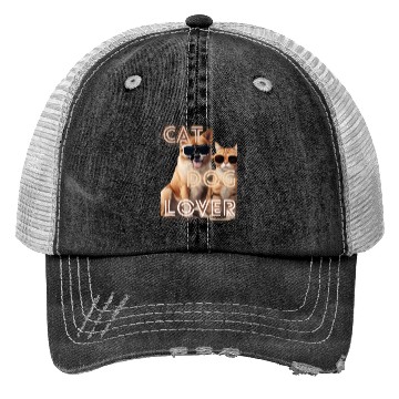 Discover 6 cat dog lover design Trucker Hats