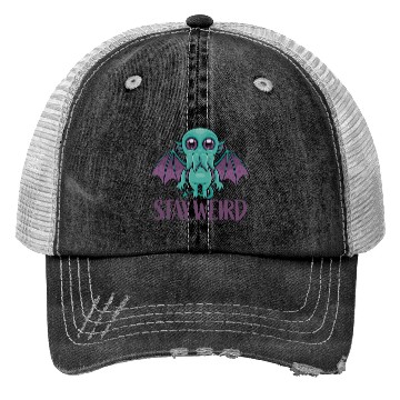 Discover Stay Weird Cute Cthulhu Monster Trucker Hats