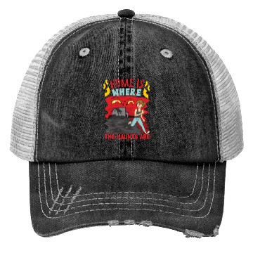 Discover Horror Paranormal Haunted House Spooky Halloween Trucker Hats