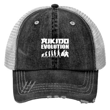 Discover Aikido Evolution Aikido Teacher Trucker Hats