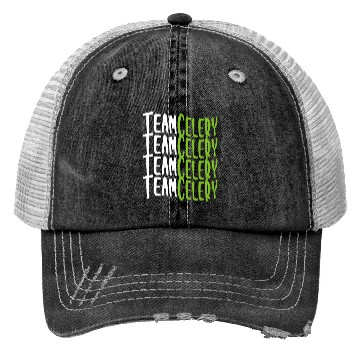 Discover Team Celery Motivational Typography Design Trucker Hats