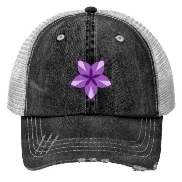 Discover Purple Geometric Flower Trucker Hats