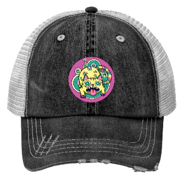 Discover Psychedelic Trippy Cat Trucker Hats