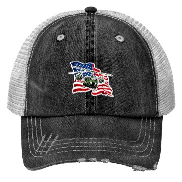 Discover US Army UH 1 With US Flag Trucker Hats
