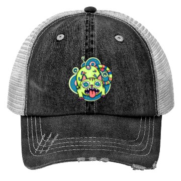 Discover Psychedelic Trippy Cat Trucker Hats