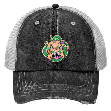 Discover Psychedelic Trippy Cat Trucker Hats
