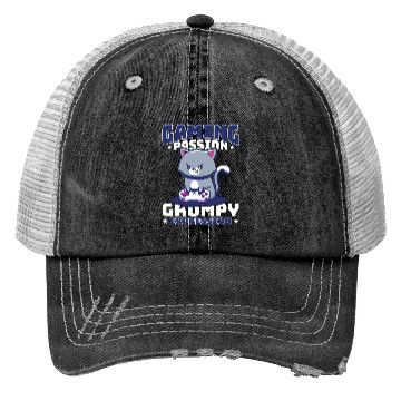Discover Gaming, Gaming, Video Game, Grumpy Cat Gamer Trucker Hats