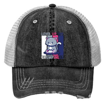 Discover Gaming, Gaming, Video Game, Grumpy Cat Gamer Trucker Hats
