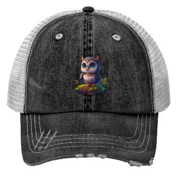 Discover Detailed cute owl design Trucker Hats