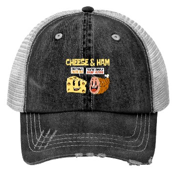 Discover Cheese and Ham Funny Food Lover Design Trucker Hats