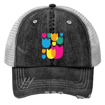 Discover Tulips Retro Florist Flowers Tulip Trucker Hats