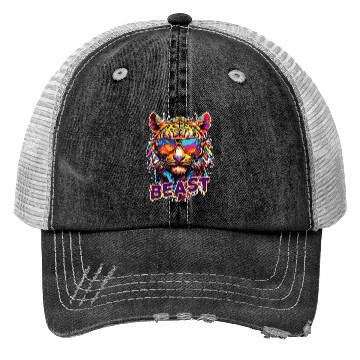 Discover Beast Tiger1 Trucker Hats