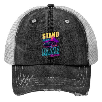 Discover Edm Rave Stand Rave Together Synthwave Trucker Hats