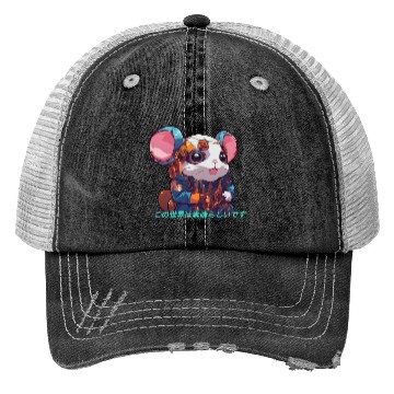 Discover R3d DataHam // Cyberpunk Hamster Trucker Hats
