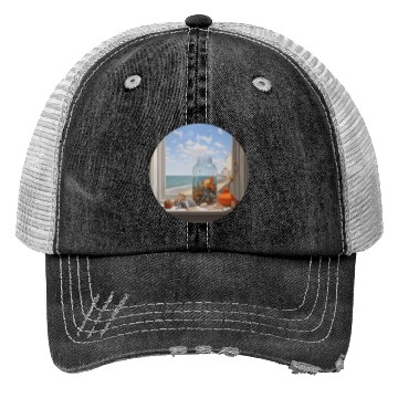 Discover Sea shells, Fish and the Sea Trucker Hats