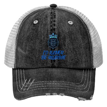 Discover Blue Geometric Lion Head Trucker Hats