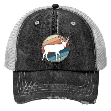 Discover Deer in Retro Style Trucker Hats