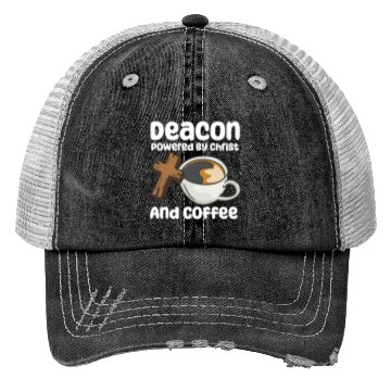 Discover Powered By Christ And Coffee Trucker Hats