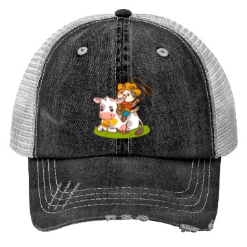Discover Meow Dy Yeehaw Cowboy Cat Trucker Hats