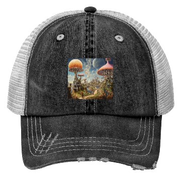 Discover Fantasy Land Graphic Art Print Trucker Hats