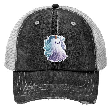 Discover Halloween Ghost Cute Halloween sticker Trucker Hats