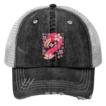 Discover Cherry Blossom Bird Gift Sakura Pink Flamingo Trucker Hats