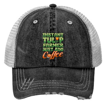 Discover Tulip Gardening Coffee Trucker Hats