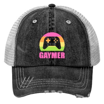 Discover Gaymer Gamer And Nerd Gift Trucker Hats