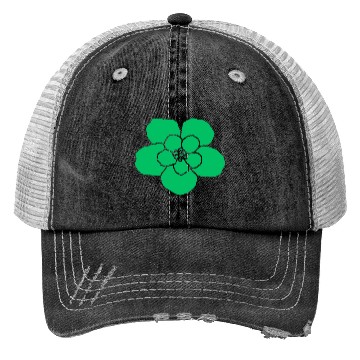 Discover green flower Trucker Hats