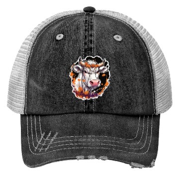 Discover Kug Cow Halloween Cow Skull Cow Head Cows Trucker Hats