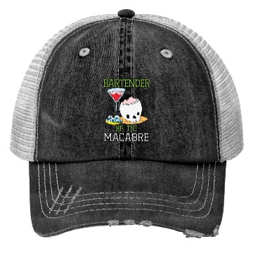 Discover Bartender of the Macabre Bartender Halloween Trucker Hats