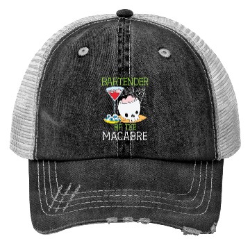 Discover Bartender of the Macabre Bartender Halloween Trucker Hats