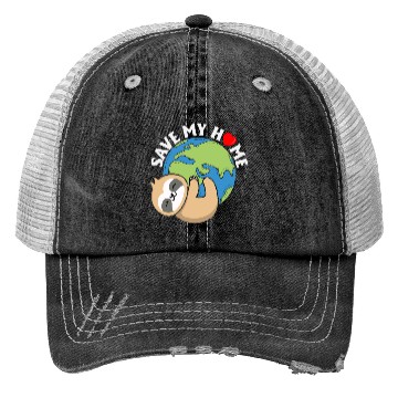 Discover Save My Home Cute Sloth Lover Save Environment Trucker Hats