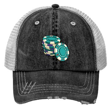 Discover Poker Chips Poker Ace Texas Hold'em Trucker Hats