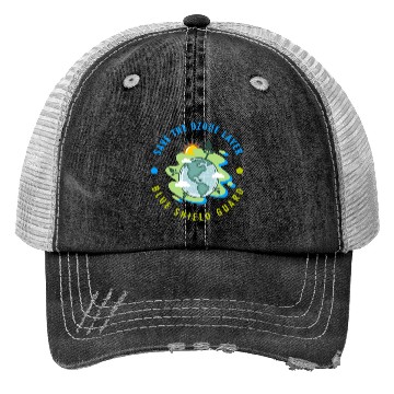 Discover SAVE THE OZONE LAYER BLUE SHIELD GUARD Trucker Hats