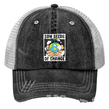 Discover Climate Change Environmental Earth Day Planet Trucker Hats