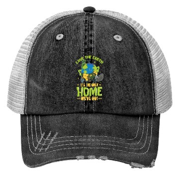 Discover Climate Change Environmental Earth Day Planet Trucker Hats