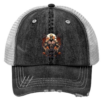 Discover Scary Beast Creepy Swole Halloween Gym Gains Trucker Hats