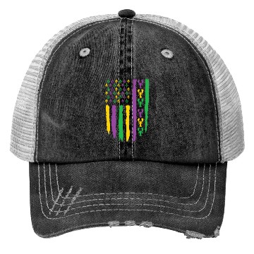 Discover American Flag Lobster Fleur Mardi Gras Trucker Hats