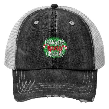 Discover Candy Cane Cheer Happy Christmas Xmas Holiday Trucker Hats
