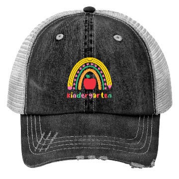 Discover Kindergarten Rainbow Girls Kids Teacher Team Trucker Hats
