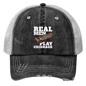 Discover Cribbage Real Men Play Cribbage Loves Board Game Trucker Hats