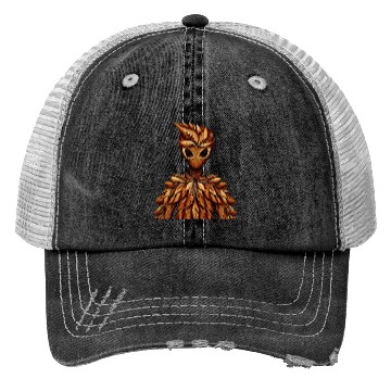 Discover Autumn Scenario with Alien: Colorful Autumn Trucker Hats