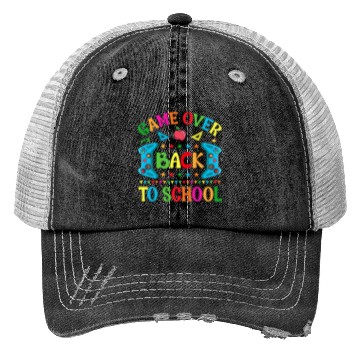 Discover Game Over Back To School Trucker Hats