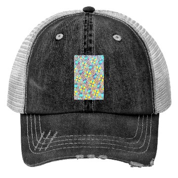 Discover Stunning Yellow Blue Purple Vector Design Trucker Hats