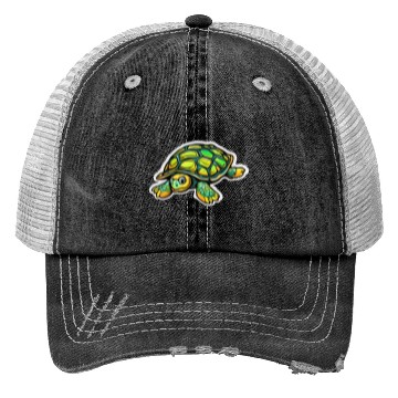 Discover Turtle Animal Turtle Green Trucker Hats